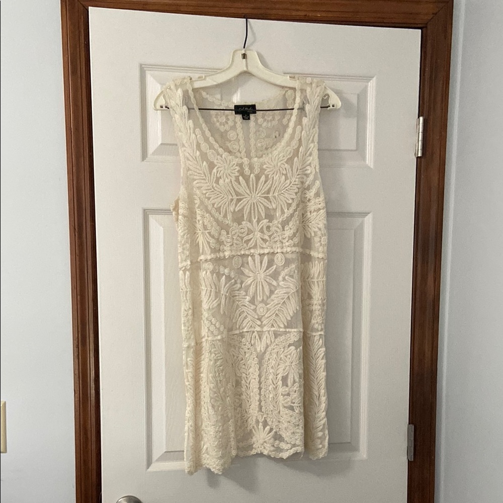 Elegant Cream Lace Dress